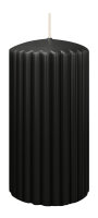 Rillen-Struktur Kerzen Grau 150 x Ø 80 mm, 4...