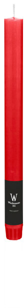 Stabkerzen durchgefärbt Rustic Rubin Rot 270 x Ø 22 mm, 12 Stück