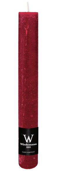 Stabkerze durchgefärbt Rustic Bordeaux 280 x Ø 35 mm, 1 Stück