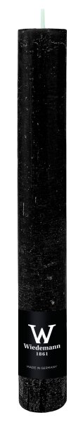 Stabkerze durchgefärbt Rustic Schwarz 250 x Ø 35 mm, 1 Stück